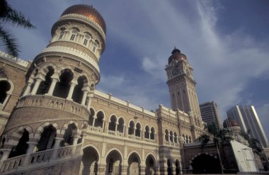 Malezya 'nın Kuala Lumpur şehrindeki Sultan Abdul Samad Binası ve Sarayı. Malezya, Kuala Lumpur, Ocak 2003