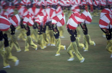 Malezya Ulusal Günü 'nde Malezya Halkı veya Hari Merdeka, 31 Ağustos, Malezya' nın Kuala Lumpur şehrinde. Malezya, Kuala Lumpur, Ağustos 1997