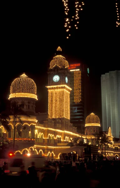 马来西亚吉隆坡的苏丹阿卜杜勒 萨马德大楼和宫殿 马来西亚 吉隆坡 2003年1月 — 图库照片