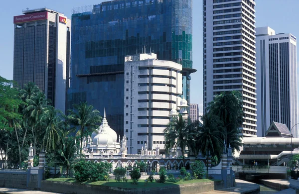 マレーシアのクアラルンプールのMasjid Jamekのモスク マレーシア クアラルンプール 1997年8月 — ストック写真