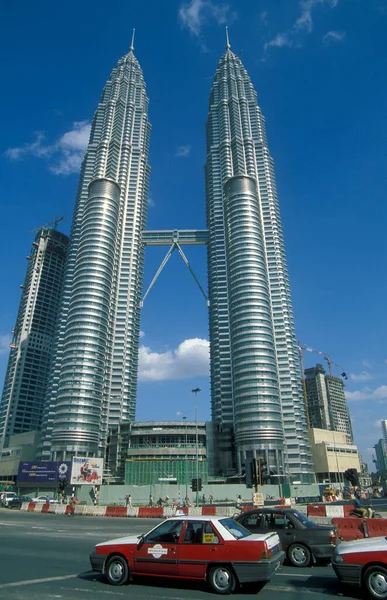 Architettura Delle Petronas Twin Towers Nella Città Kuala Lumpur Malesia — Foto Stock