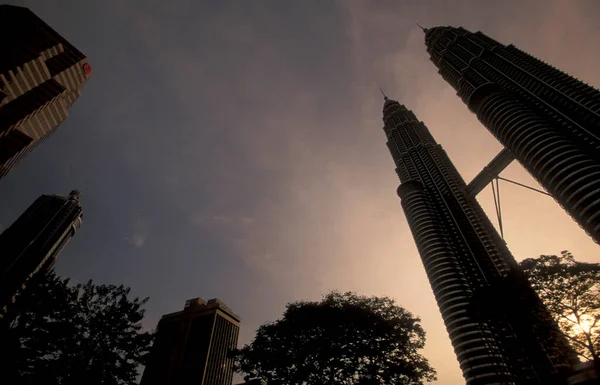 Architektura Petronas Twin Towers Mieście Kuala Lumpur Malezji Malezja Kuala — Zdjęcie stockowe