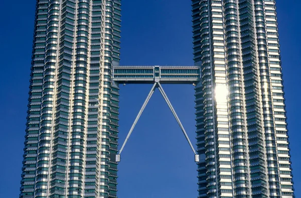 Arquitetura Das Torres Gêmeas Petronas Cidade Kuala Lumpur Malásia Malásia — Fotografia de Stock