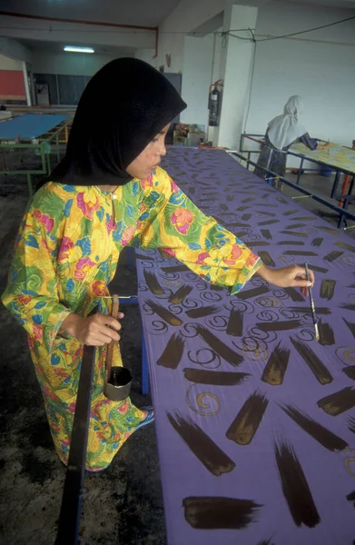 Batik Textile Painting Production Factory City Kuala Lumpur Malaysia Malasia — Foto de Stock
