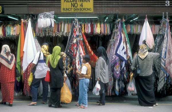 Textile Shops Marketstreet Casco Antiguo China Town Ciudad Kuala Lumpur — Foto de Stock