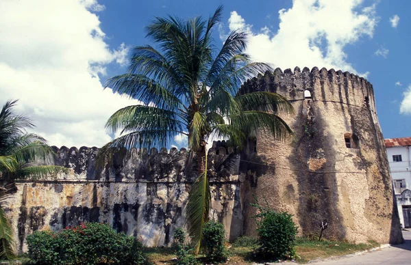 Arabská Stará Pevnost Starém Městě Kamenném Městě Ostrově Zanzibar Tanzanii — Stock fotografie