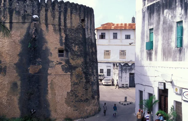 Arabski Stary Fort Starym Mieście Kamiennego Miasta Wyspie Zanzibar Tanzanii — Zdjęcie stockowe