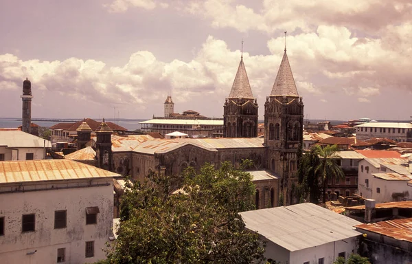 Angelická Katedrála Starém Městě Kamenného Města Ostrově Zanzibar Tanzanii Tanzanie — Stock fotografie