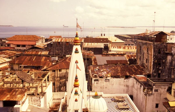 Blick Auf Eine Moschee Der Altstadt Von Stone Town Auf — Stockfoto