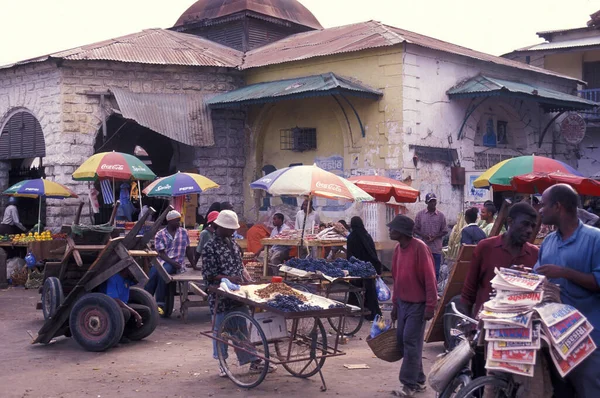 Food Market Old Town Stone Town Island Zanzibar Tanzania Tanzania — Stock Photo, Image