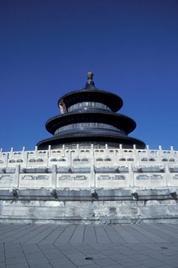 Çin 'in Pekin şehrinin merkezindeki Cennet Tapınağı. Çin, Pekin, Ekim 1997