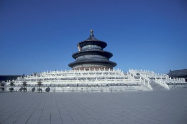 Çin 'in Pekin şehrinin merkezindeki Cennet Tapınağı. Çin, Pekin, Ekim 1997