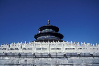 Çin 'in Pekin şehrinin merkezindeki Cennet Tapınağı. Çin, Pekin, Ekim 1997