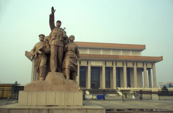 Мавзолей Мао Площади Тяньаньмэнь Пекине Китае Китай Пекин Октябрь 1997 — стоковое фото