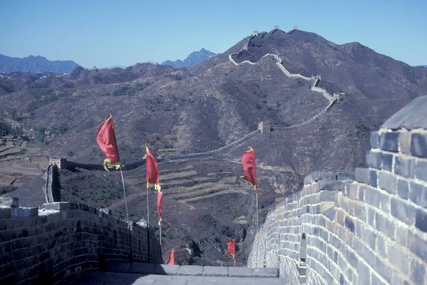 Wielki Mur Chiński Krajobrazie Północ Miasta Pekin Chinach Chiny Pekin — Zdjęcie stockowe