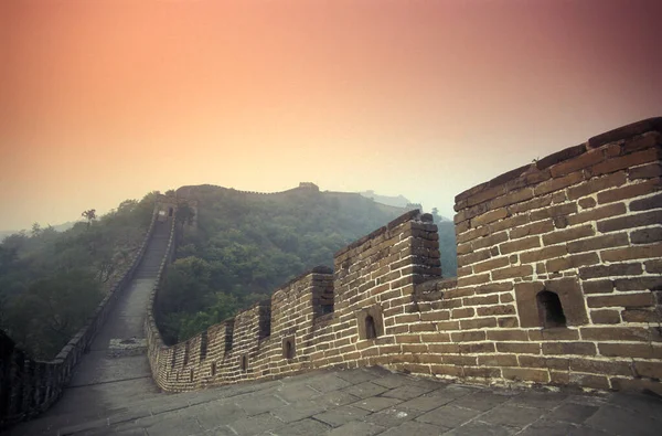Велика Китайська Стіна Ландшафті Північ Від Пекіна Китаї Китай Пекін — стокове фото