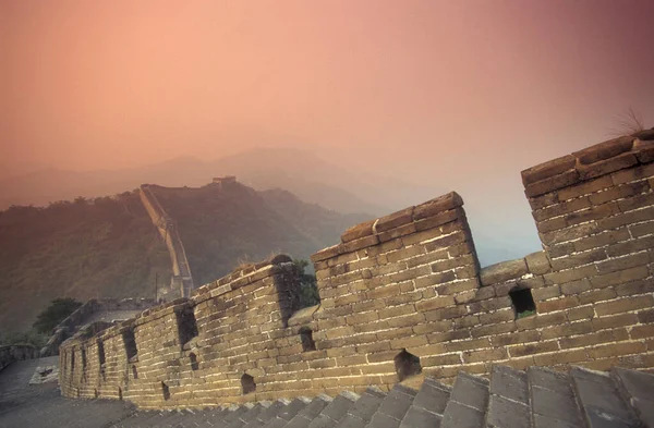 Grote Muur Van China Het Landschap Ten Noorden Van Stad — Stockfoto