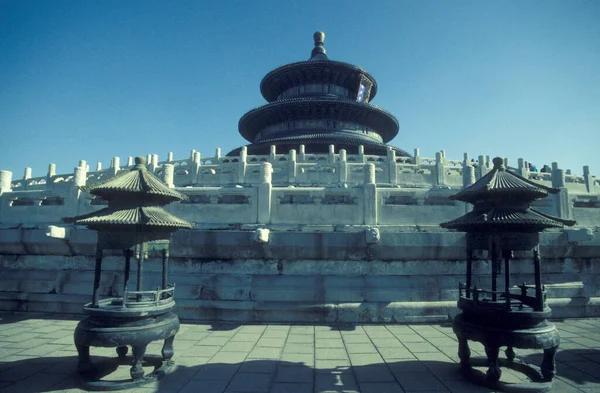 Templo Céu Centro Cidade Pequim China China Pequim Outubro 1997 — Fotografia de Stock