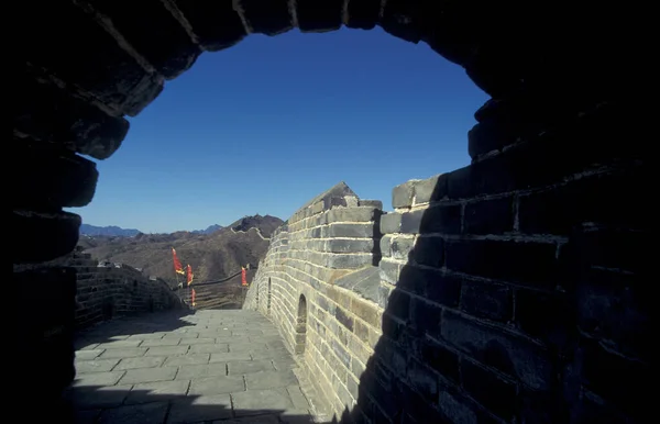 Великая Китайская Стена Ландшафте Северу Пекина Китае Китай Пекин Октябрь — стоковое фото