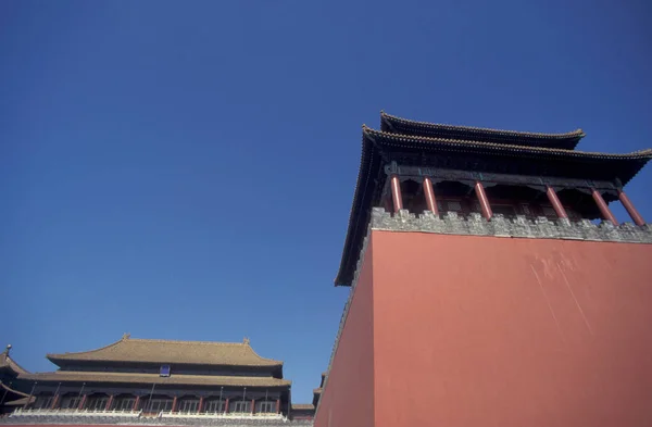 Здания Императорского Дворца Внутри Запретного Города Императорского Дворца Площади Тяньаньмэнь — стоковое фото