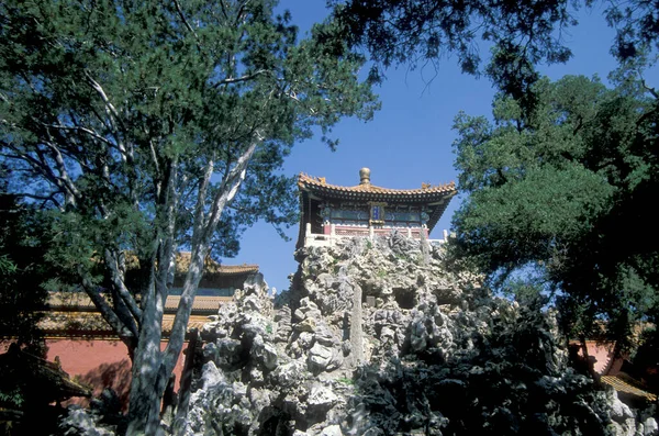 Pequeno Santuário Templo Jardim Imperial Palácio Verão Cidade Pequim China — Fotografia de Stock