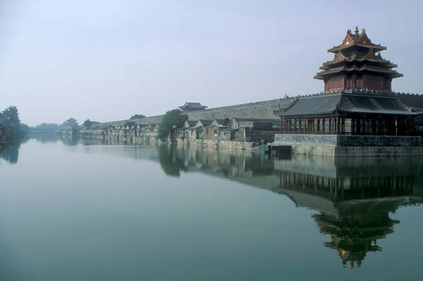 Old Historic Stonewall Forbidden City Imperial Palace Tiananmen Square Beijing — Stockfoto