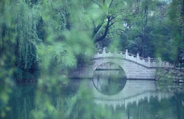 Pont Pierre Dans Paysage Nature Jardin Impérial Palais Été Dans — Photo