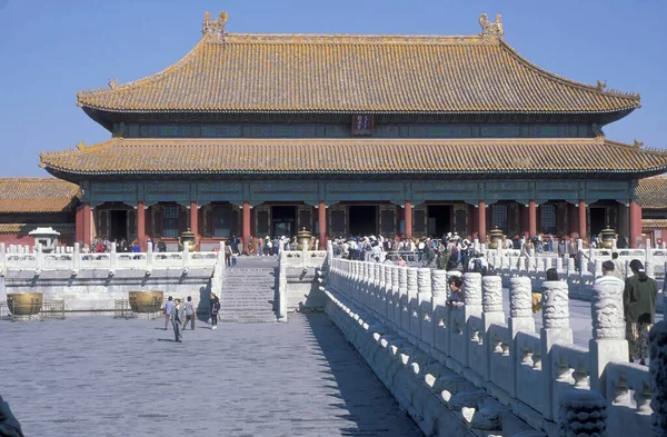 Budynki Cesarskiego Pałacu Wewn Trz Zakazanego Miasta Cesarskiego Acu Placu — Zdjęcie stockowe