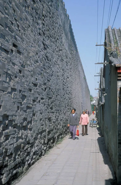Старая Историческая Каменная Стена Запретного Города Императорского Дворца Площади Тяньаньмэнь — стоковое фото