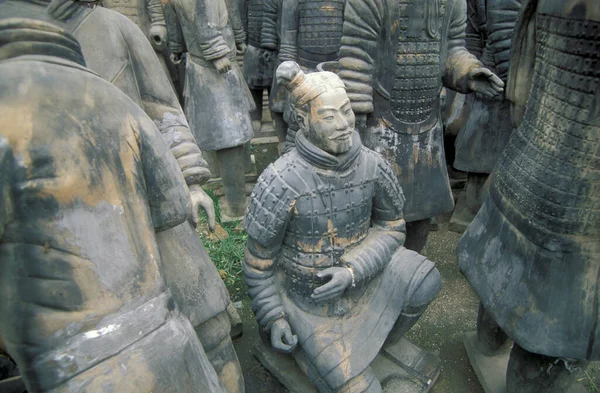 Uma Fábrica Soldado Exército Terracota Lado Museu Centro Cidade Xian — Fotografia de Stock