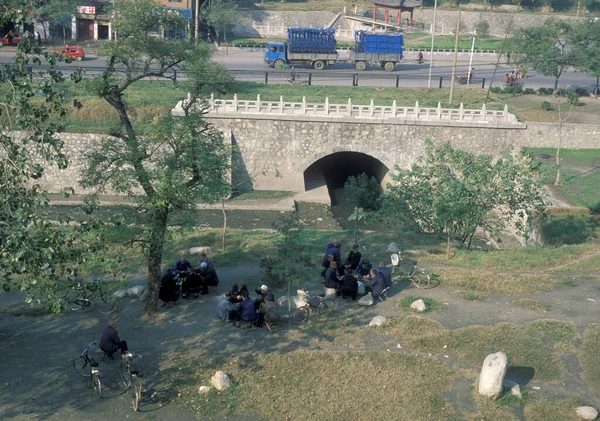 Uma Vista Cidade Muro Cidade Cidade Velha Xian Província Shaanxi — Fotografia de Stock