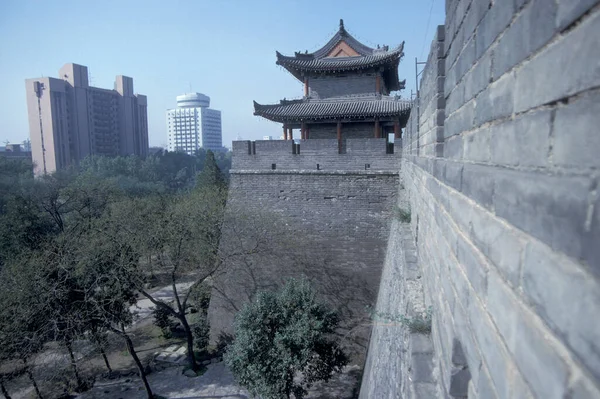 산시성의 산시성에 시안의 성벽이다 China Xian October 1997 — 스톡 사진