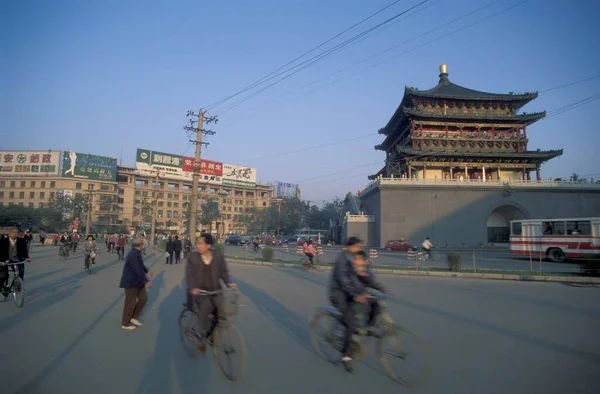 Południowa Brama Muru Miejskiego Starym Mieście Xian Prowincji Shaanxi Chinach — Zdjęcie stockowe