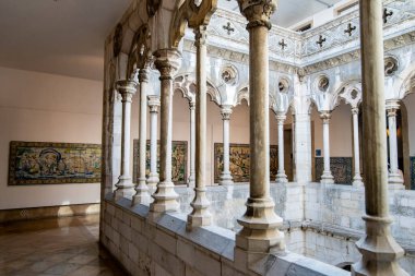 the Museum of Azulejo or Museu National do Azulejo at the Monastery Madre de Deus Convent in the City of Lisbon in Portugal.  Portugal, Lisbon, October, 2021