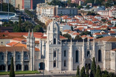 the Mosteiro dos Jeronimos in Belem near the City of Lisbon in Portugal.  Portugal, Lisbon, October, 2021