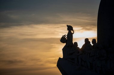 the monument of Discoveries or Pedaro dos Descobrimentos in Belem near the City of Lisbon in Portugal.  Portugal, Lisbon, October, 2021