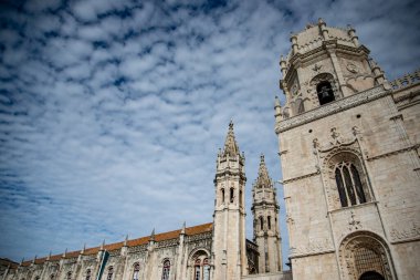 the Mosteiro dos Jeronimos in Belem near the City of Lisbon in Portugal.  Portugal, Lisbon, October, 2021