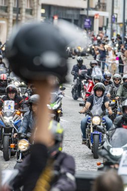 a Motorbike protest at the Rossio Square in Baixa in the City of Lisbon in Portugal. Portugal, Lisbon, October, 2021