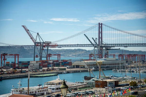 Carco Freight Port Rio Tejo City Lisbon Portugal Portugal Lisbon — Fotografia de Stock