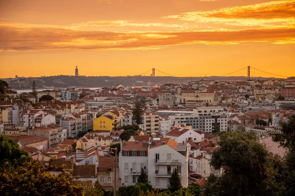 ポルトガルのリスボン市内のバイシャの街の景色 ポルトガル リスボン 2021年10月 — ストック写真