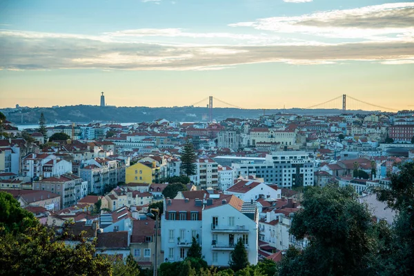 ポルトガルのリスボン市内のバイシャの街の景色 ポルトガル リスボン 2021年10月 — ストック写真