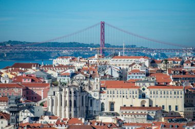 the ruins of the Convento and Igreja do Carmo in Chiado in the City of Lisbon in Portugal. Portugal, Lisbon, October, 2021