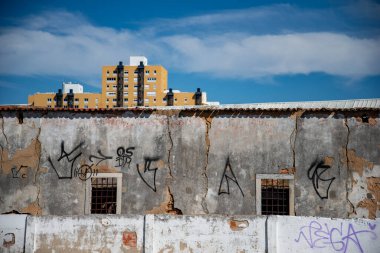 the architecture at the area of Xabregas in the City of Lisbon in Portugal.  Portugal, Lisbon, October, 2021