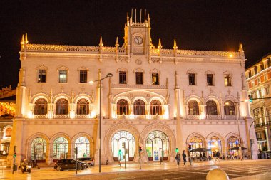 the Rossio Railway Station at the Rossia Square in Baixa in the City of Lisbon in Portugal.  Portugal, Lisbon, October, 2021