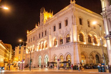 the Rossio Railway Station at the Rossia Square in Baixa in the City of Lisbon in Portugal.  Portugal, Lisbon, October, 2021