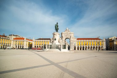 the arco da Rua Augusta at the Parca do Comercio in Baixa in the City of Lisbon in Portugal.  Portugal, Lisbon, October, 2021