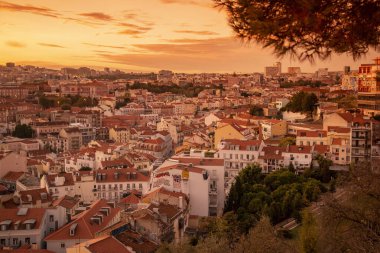 a city view of Baixa in the City of Lisbon in Portugal. Portugal, Lisbon, October, 2021