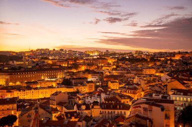 a city view of Baixa in the City of Lisbon in Portugal. Portugal, Lisbon, October, 2021