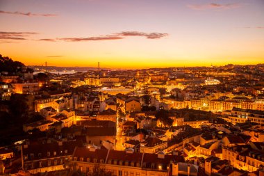 a city view of Baixa in the City of Lisbon in Portugal. Portugal, Lisbon, October, 2021