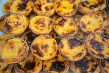 Pastel de nata at a Confeitaria in the City of Lisbon in Portugal.  Portugal, Lisbon, October, 2021